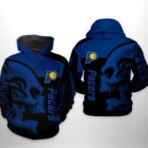 Indiana Pacers NBA Skull Team 3D Printed Hoodie/Zipper Hoodie - 266a100e43eb