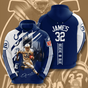 Indianapolis Colts Edgerrin James 3D Hoodie Sweatshirt For Fans Men Women All Over Printed Hoodie - 6ab04b1b6435