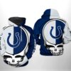 Indianapolis Colts NFL Grateful Dead 3D Printed Hoodie/Zipper Hoodie - 43881f684764