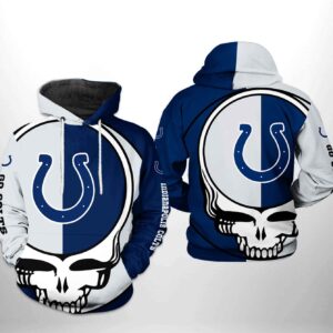 Indianapolis Colts NFL Grateful Dead 3D Printed Hoodie/Zipper Hoodie - 43881f684764