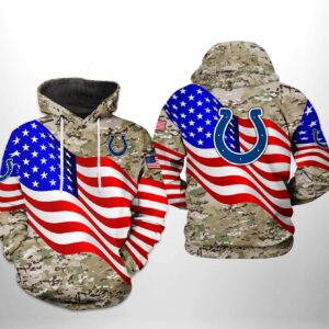 Indianapolis Colts NFL US Flag Camo Veteran Team 3D Printed Hoodie/Zipper Hoodie - e024e5a0691c
