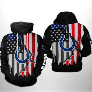 Indianapolis Colts NFL US Flag Team 3D Printed Hoodie/Zipper Hoodie - 402fffee30d9