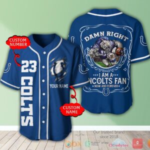 Indianapolis Colts Nfl 3D Personalized Baseball Jersey Shirt