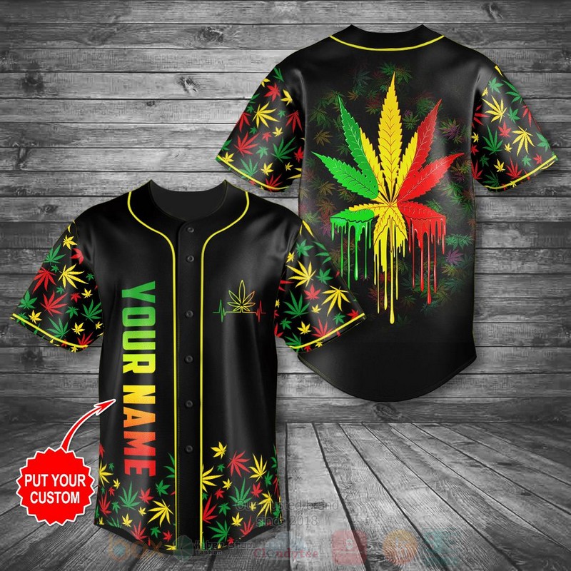 International Weed Day Custom Name Baseball Jersey Shirt International Weed Day Custom Name Baseball Jersey Shirt