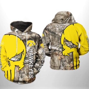 Iowa Hawkeyes NCAA Camo Veteran Hunting 3D Printed Hoodie/Zipper Hoodie - 3affb03394ba