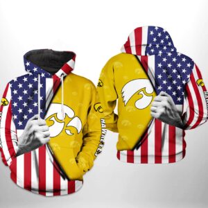 Iowa Hawkeyes NCAA US Flag 3D Printed Hoodie/Zipper Hoodie - 0435ef7ea2eb