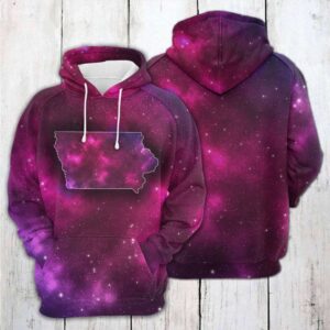 Iowa Purple Galaxy 3D Printed Hoodie/Zipper Hoodie - cb54174d9099