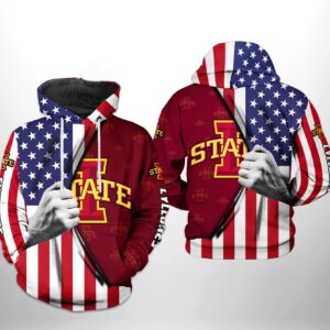 Iowa State Cyclones NCAA US Flag 3D Printed Hoodie/Zipper Hoodie - e19794112722