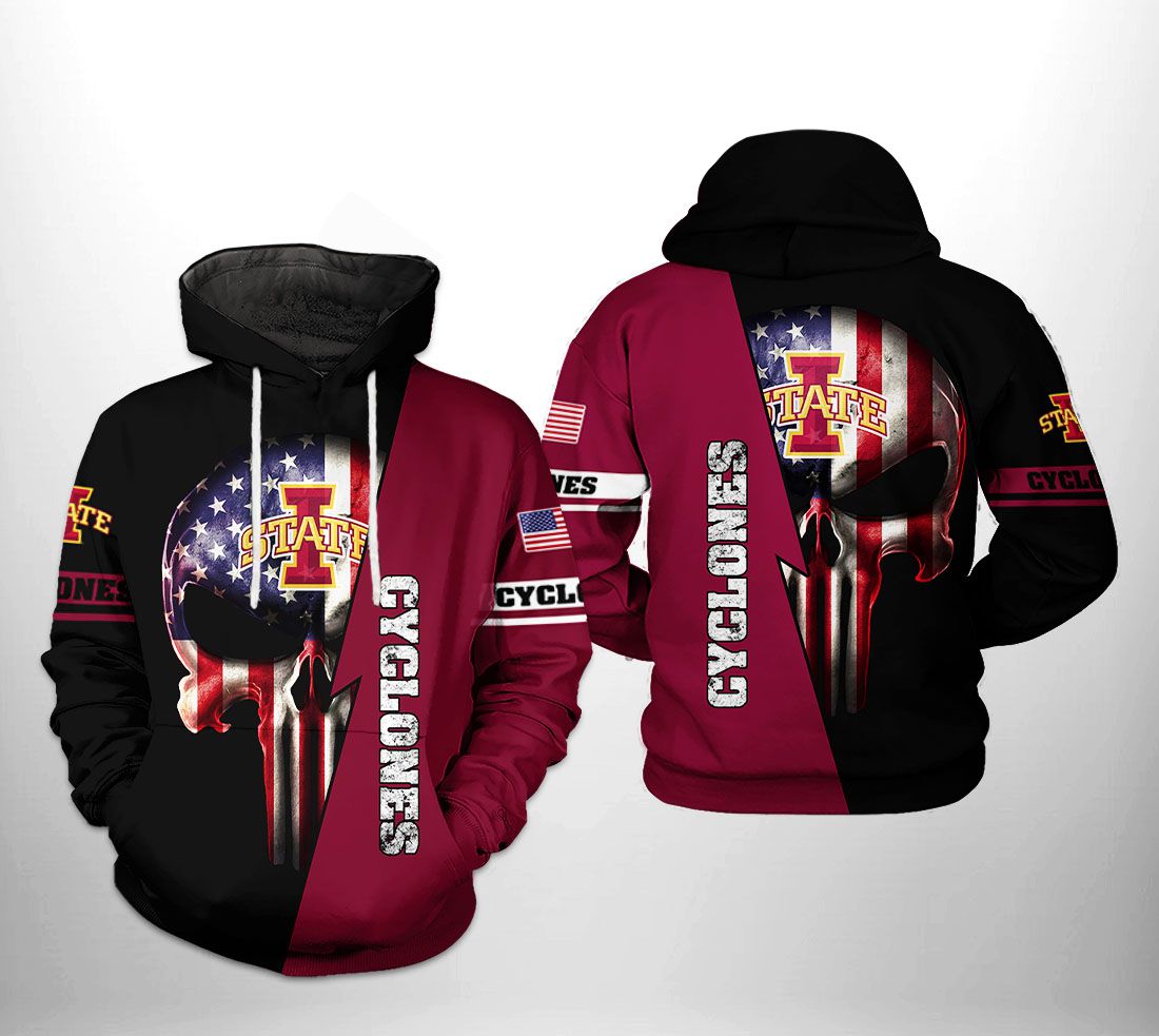 Iowa State Cyclones NCAA US Flag Skull 3D Printed Hoodie/Zipper Hoodie - 2687b13b8b55 Iowa State Cyclones NCAA US Flag Skull 3D Printed Hoodie/Zipper Hoodie - 2687b13b8b55