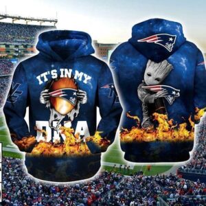It My New England Patriots Dna Groot Zip 3D Hoodie All Over Print - 6bf99898595a