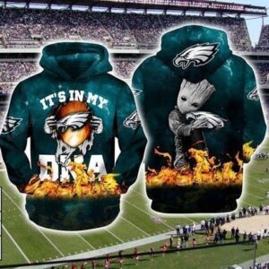 Its My Dna Philadelphia Eagles Baby Groot Ripped Pullover And Zip Pered Hoodies Custom 3d Graphic Printed 3d Hoodie All Over Print Hoodie For Men For Women - 567e3672c1d3