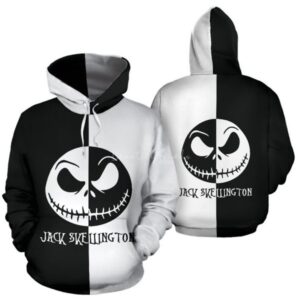 Jack Skellington 3D Printed Hoodie/Zipper Hoodie - 74512992970d