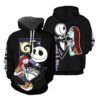 Jack Skellington And Sally Lovely 3D Printed Hoodie/Zipper Hoodie - ad0b74401d4e