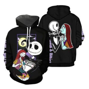 Jack Skellington And Sally Lovely 3D Printed Hoodie/Zipper Hoodie - ad0b74401d4e