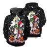 Jack Skellington And Sally The Pumpkin King Christmas Snow 3D Printed Hoodie/Zipper Hoodie - 4f6009ac5e59