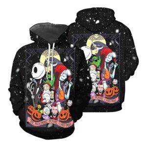 Jack Skellington And Sally The Pumpkin King Christmas Snow 3D Printed Hoodie/Zipper Hoodie - 4f6009ac5e59