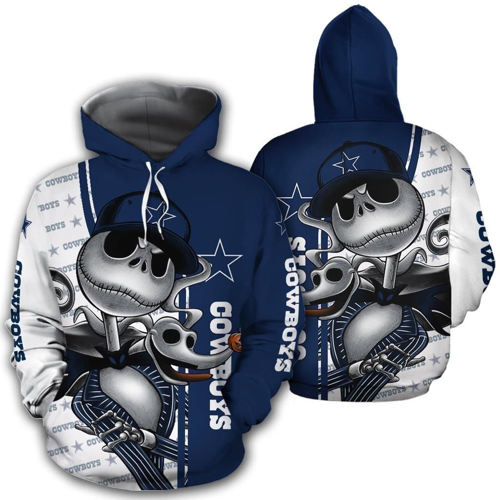Jack Skellington And Zero Dallas Cowboys 3d Hoodie - f7880cec3629 Jack Skellington And Zero Dallas Cowboys 3d Hoodie - f7880cec3629