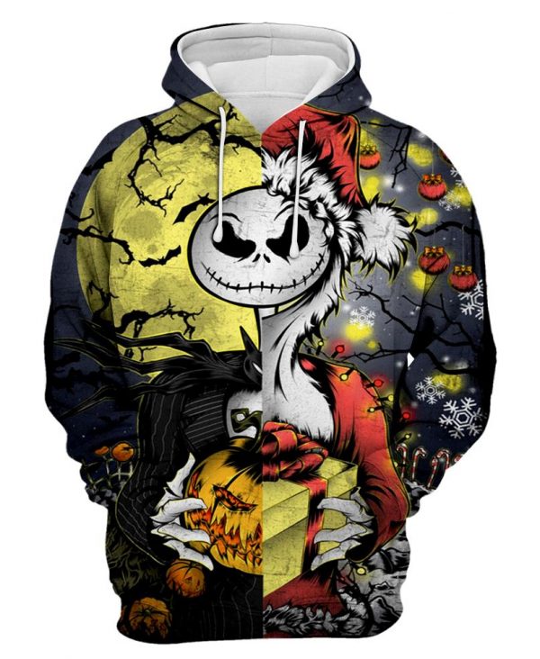 Jack Skellington Christmas Santa 3D Printed Hoodie/Zipper Hoodie - aed20afdc8eb Jack Skellington Christmas Santa 3D Printed Hoodie/Zipper Hoodie - aed20afdc8eb