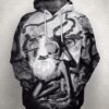 Jack Skellington Fox Dirt Bike Flame Pullover And Zippered Hoodies Custom 3D Graphic Printed 3D Hoodie All Over Print Hoodie For Men For Women - 87232b977b9a