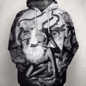 Jack Skellington Fox Racing Dirt Bike Flame 3D Printed Hoodie/Zipper Hoodie - 964f191b3f51