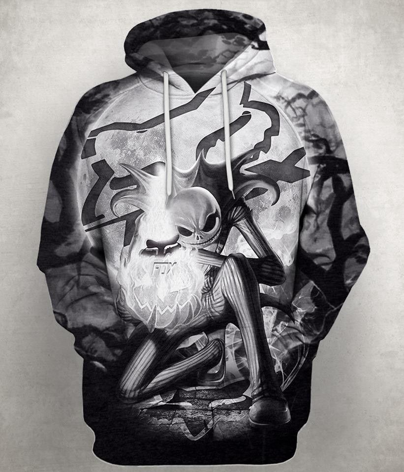 Jack Skellington Fox Racing Horror Halloween Pullover And Zippered Hoodies Custom 3D Graphic Printed 3D Hoodie All Over Print Hoodie For Men For Women - e8879809b5a4 Jack Skellington Fox Racing Horror Halloween Pullover And Zippered Hoodies Custom 3D Graphic Printed 3D Hoodie All Over Print Hoodie For Men For Women - e8879809b5a4