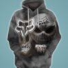 Jack Skellington Keeps Fox Racing Logo Pullover And Zippered Hoodies Custom 3D Graphic Printed 3D Hoodie All Over Print Hoodie For Men For Women - 54d4c2f51588