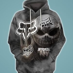 Jack Skellington Keeps Fox Racing Logo Pullover And Zippered Hoodies Custom 3D Graphic Printed 3D Hoodie All Over Print Hoodie For Men For Women - 54d4c2f51588