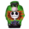 Jack Skellington Mad Hatter 3D Printed Hoodie/Zipper Hoodie - b8a590f02bf3