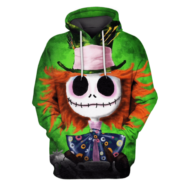 Jack Skellington Mad Hatter 3D Printed Hoodie/Zipper Hoodie - b8a590f02bf3 Jack Skellington Mad Hatter 3D Printed Hoodie/Zipper Hoodie - b8a590f02bf3