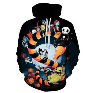 Jack Skellington Nightmare Before Christmas Cute Art 3D Printed Hoodie/Zipper Hoodie - 11e2c056213e