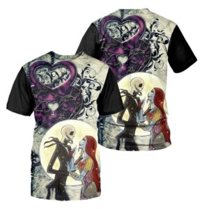 Jack Skellington Sally Hoodie 3D All Over Printed Shirts For Men And Women Jack Skellington Sally All Over Print 3D Hoodie Jack Skellington Sally All Over Print 3D T Shirt - f3722846c945