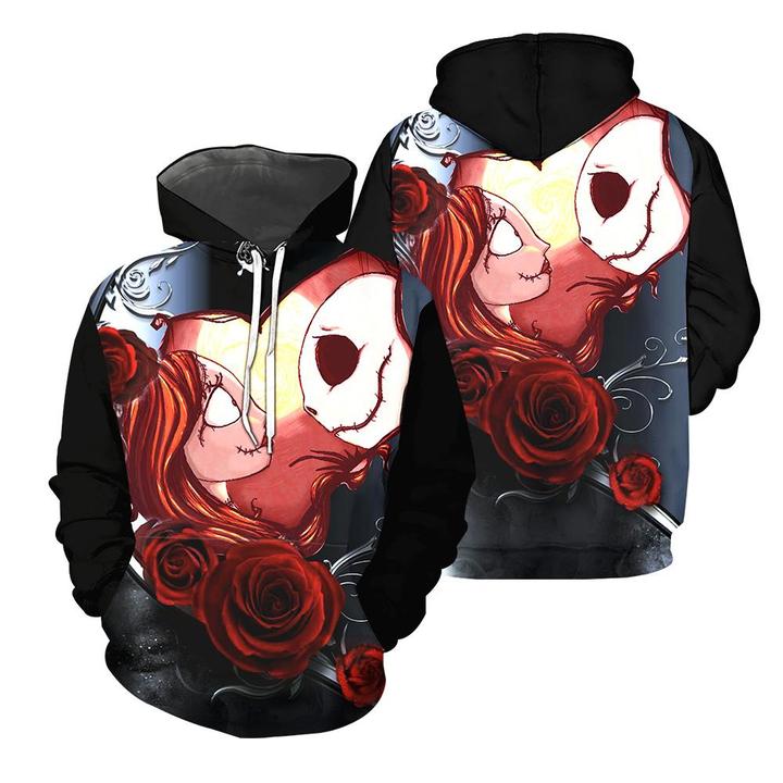 Jack Skellington Sally Romance Art 3D Printed Hoodie/Zipper Hoodie - a25413f97662 Jack Skellington Sally Romance Art 3D Printed Hoodie/Zipper Hoodie - a25413f97662