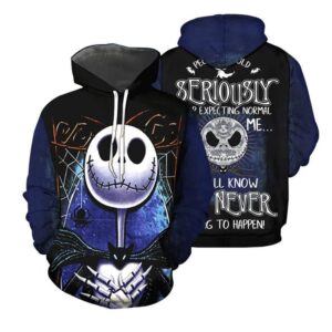 Jack Skellington Seriously Expecting Normal Pumpkin 3D Printed Hoodie/Zipper Hoodie - 733944565f85