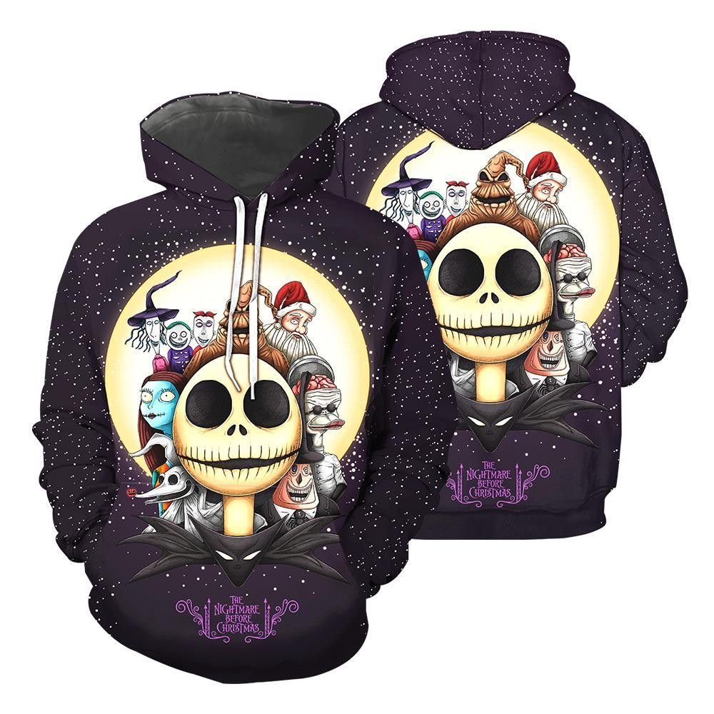 Jack Skellington The Nightmare Before Christmas 3D Hoodie All Over Printed Hoodie - 22375582b536 Jack Skellington The Nightmare Before Christmas 3D Hoodie All Over Printed Hoodie - 22375582b536
