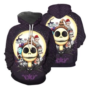Jack Skellington The Nightmare Before Christmas Snow 3D Printed Hoodie/Zipper Hoodie - 72c0037ec424