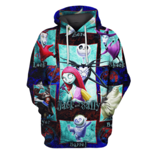 Jack and Sally Nightmare Before Christmas 3D Printed Hoodie/Zipper Hoodie - 8879aa90c3e7