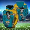 Jacksonville Jaguars Hip Hop Skull Pullover And Zippered Hoodies Custom 3D Graphic Printed 3D Hoodie All Over Print Hoodie For Men For Women - c0f1ae595242