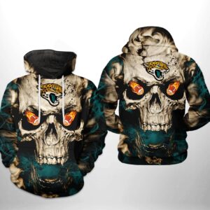 Jacksonville Jaguars NFL Skull Team 3D Printed Hoodie/Zipper Hoodie - 33f511c6b6d6