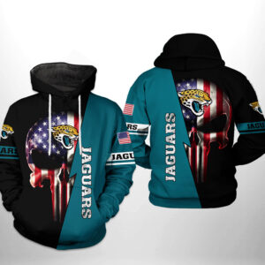 Jacksonville Jaguars NFL US Flag Skull Team 3D Printed Hoodie/Zipper Hoodie - 273198c06b1a
