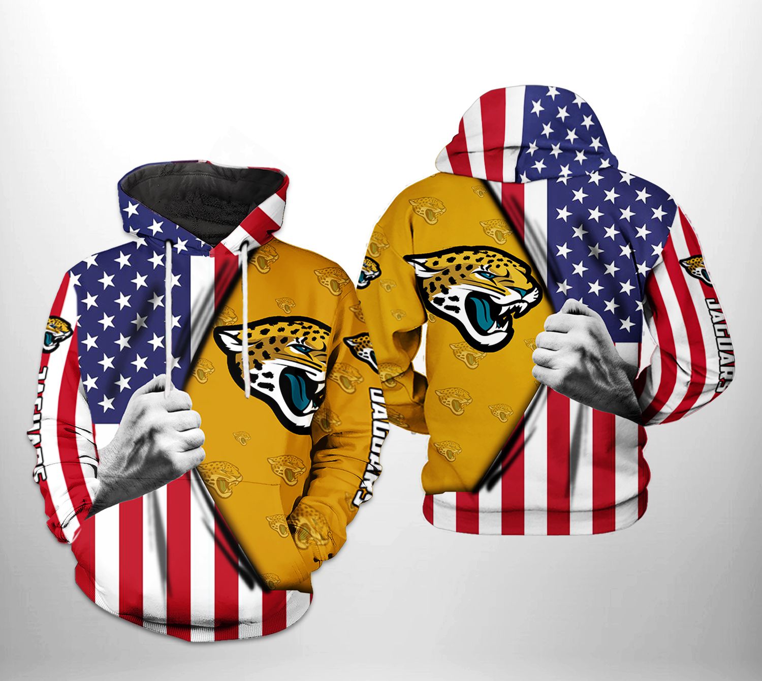Jacksonville Jaguars NFL US Flag Team 3D Printed Hoodie/Zipper Hoodie - ae3991ada858 Jacksonville Jaguars NFL US Flag Team 3D Printed Hoodie/Zipper Hoodie - ae3991ada858