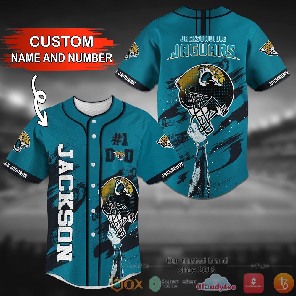 Jacksonville Jaguars Nfl Light Blue Black Personalized Baseball Jersey Shirt Jacksonville Jaguars Nfl Light Blue Black Personalized Baseball Jersey Shirt