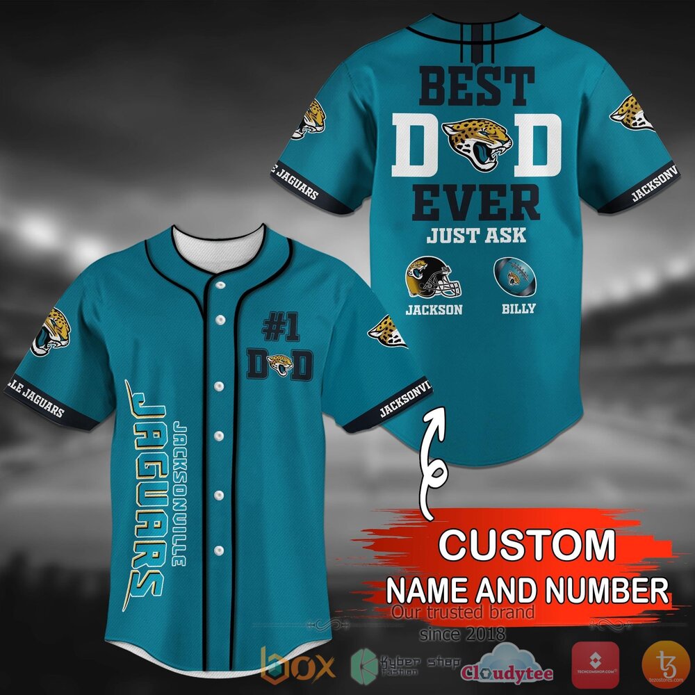 Jacksonville Jaguars Nfl Light Blue Personalized Baseball Jersey Shirt Jacksonville Jaguars Nfl Light Blue Personalized Baseball Jersey Shirt