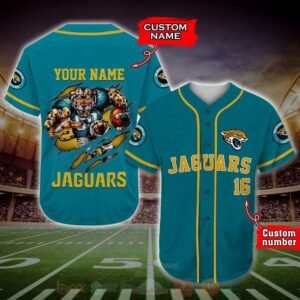 Jacksonville Jaguars Nfl Personalized Baseball Jersey