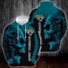 Jacksonville Jaguars Skull Zip 3D Hoodie All Over Print - db9f229f7f91