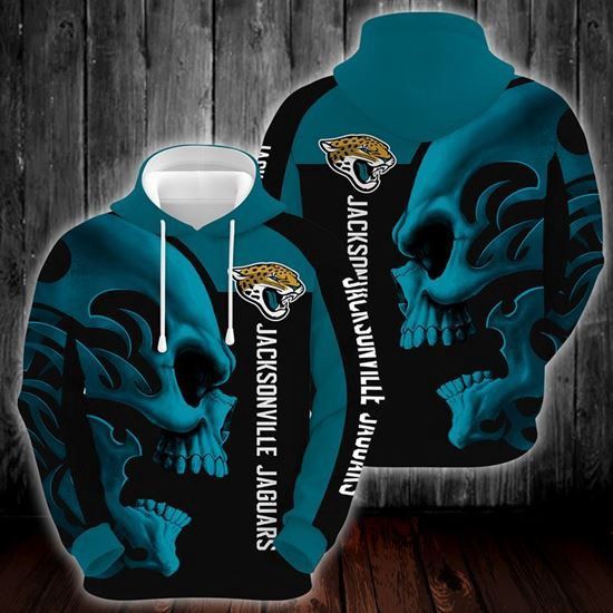 Jacksonville Jaguars Skull Zip 3D Hoodie All Over Print - db9f229f7f91 Jacksonville Jaguars Skull Zip 3D Hoodie All Over Print - db9f229f7f91