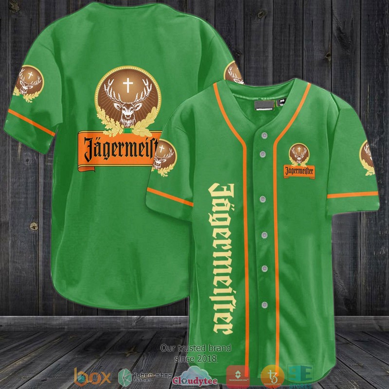 Jagermeister Green Baseball Jersey Jagermeister Green Baseball Jersey