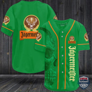 Jagermeister Liqueur Skull Baseball Jersey Shirt