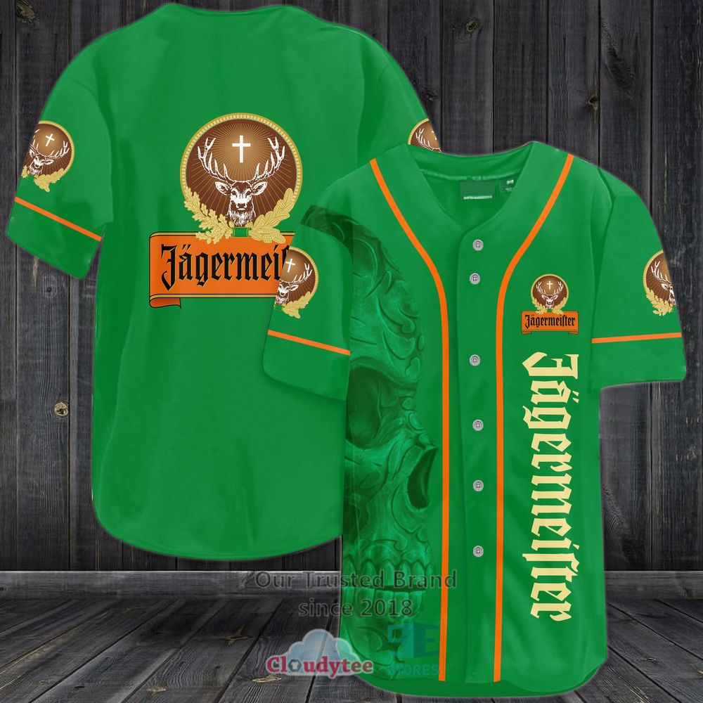 Jagermeister Skull Baseball Jersey Shirt Jagermeister Skull Baseball Jersey Shirt