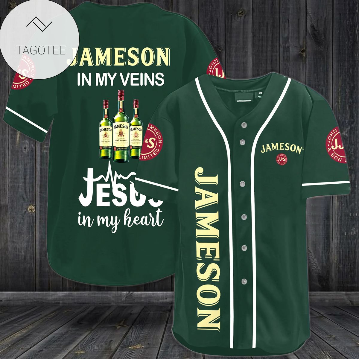 Jameson In My Veins Jesus In My Heart Baseball Jersey Shirt Jameson In My Veins Jesus In My Heart Baseball Jersey Shirt