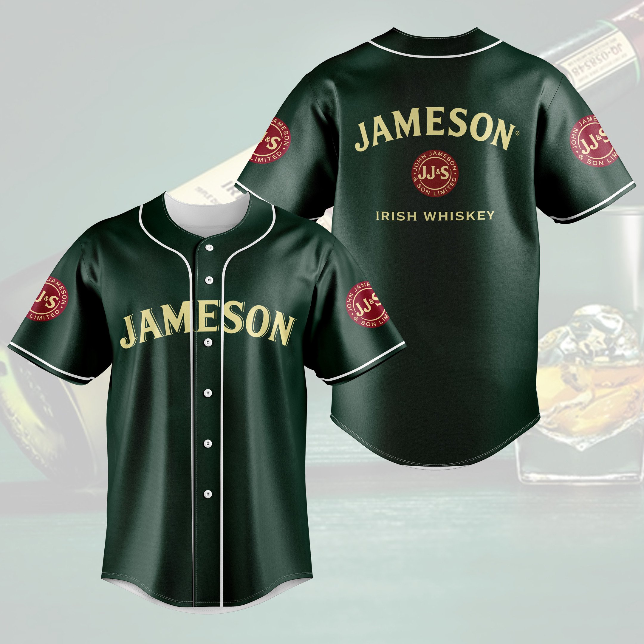 Jameson Irish Whiskey Baseball Jersey Jameson Irish Whiskey Baseball Jersey